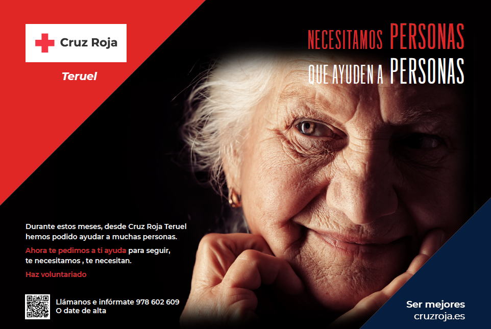 Captación de voluntarios. Cruz Roja Teruel lanza una campaña de comunicación para captar nuevos voluntarios